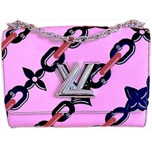 Louis Vuitton Limited Edition Epi Chain Flower Twist MM Bag